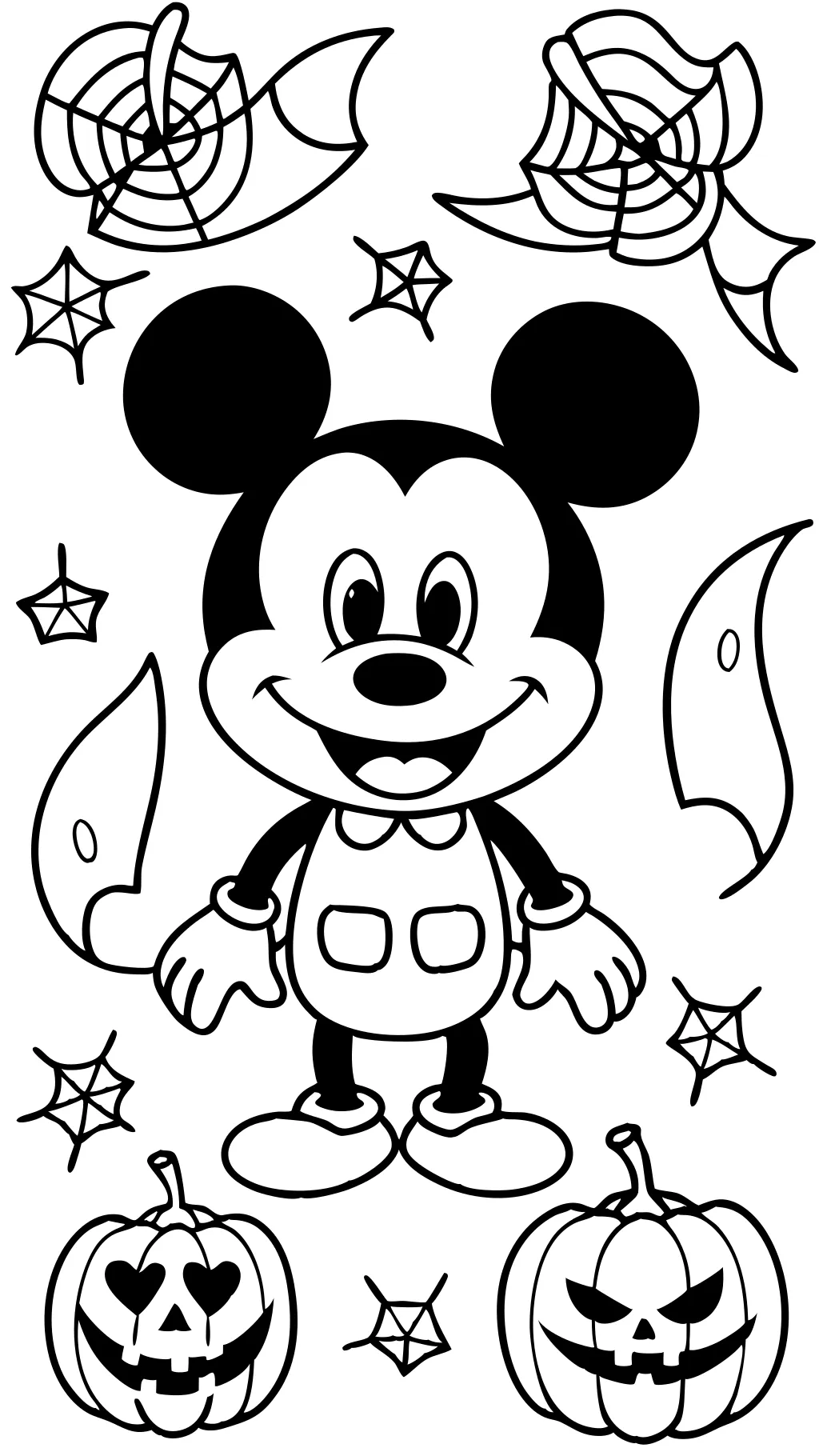 Páginas para colorear de Halloween Mickey Mouse